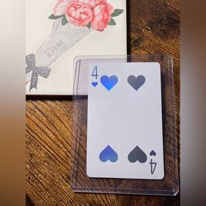 🔥RARE🔥 Dior Collectors JOY Playing Card— 4 of❤️